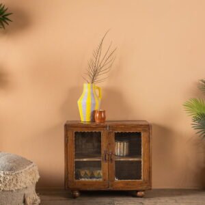 Vintage Wooden Glazed Cabinet