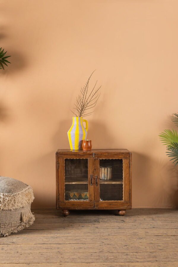 Vintage Wooden Glazed Cabinet