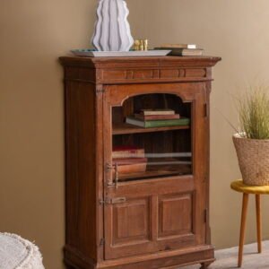 Vintage Wooden Glazed Cabinet