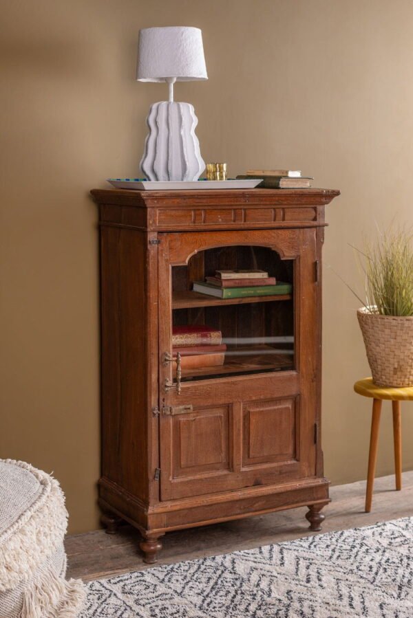 Vintage Wooden Glazed Cabinet