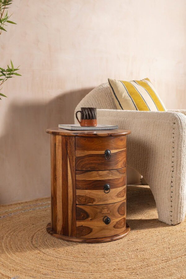 Thakat 3 Drawer Round Column